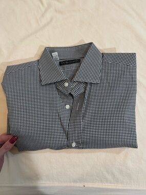 Ralph Lauren Black and White Gingham Dress Shirt